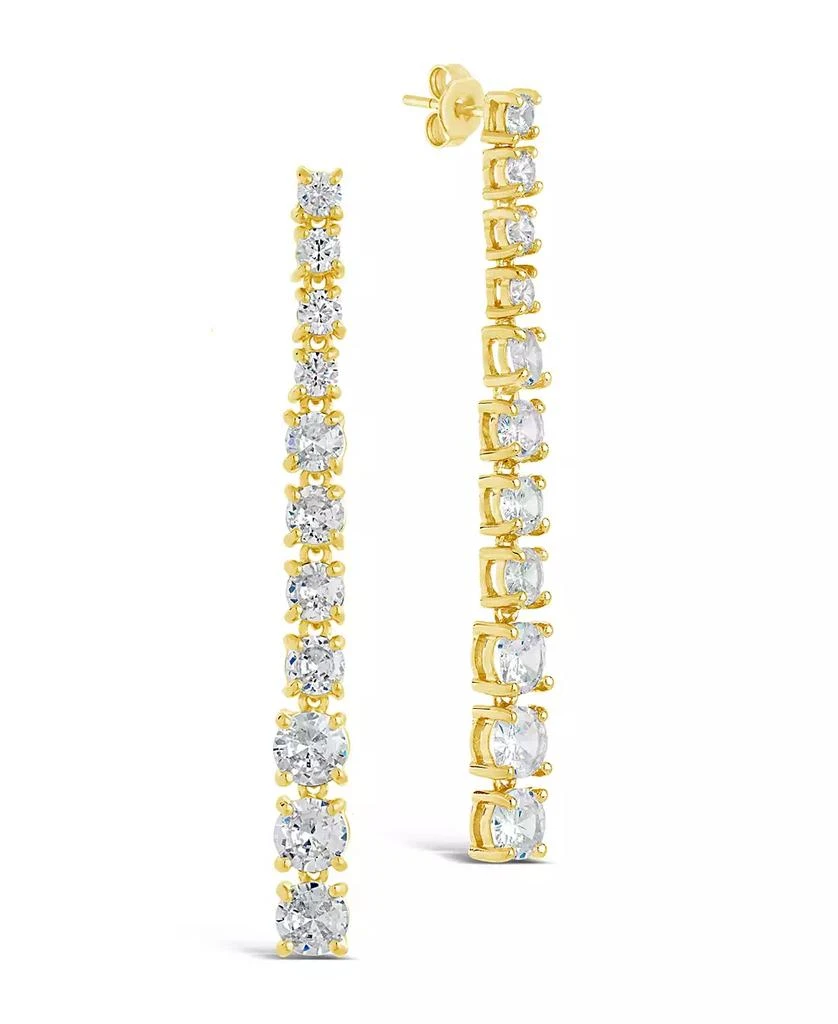 Sterling Forever Natasha Cubic Zirconia Drop Stud Earrings 1