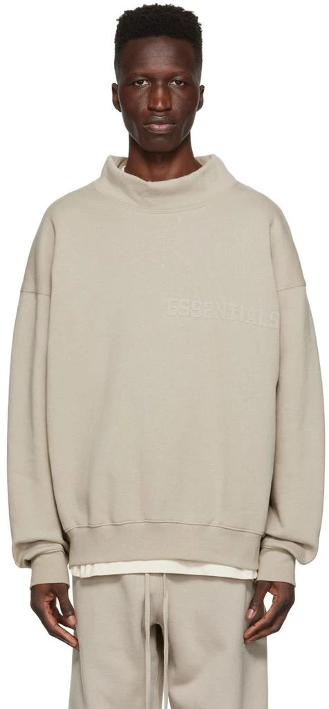 Essentials Gray Mock Neck Sweatshirt 1