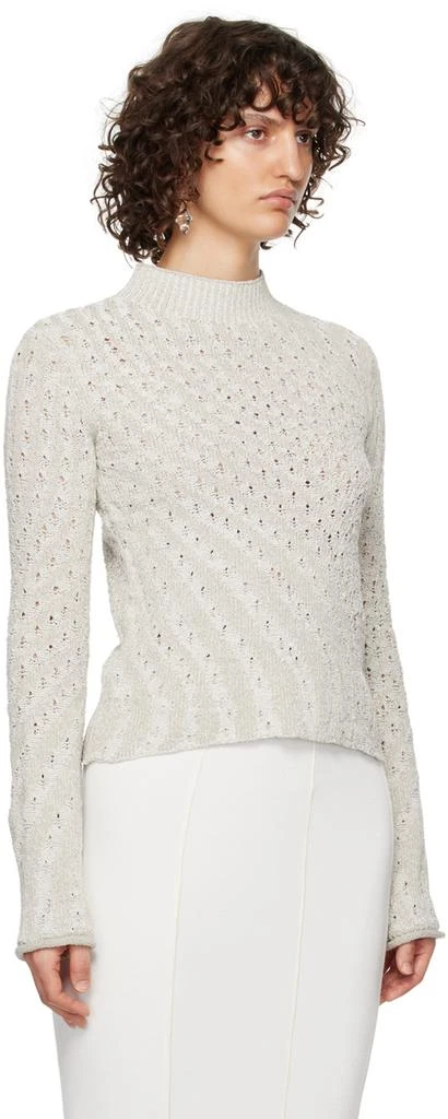 Acne Studios Gray Mock Neck Sweater 4
