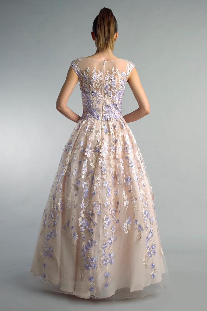Basix Black Label Basix Black Label Floral Applique Gown