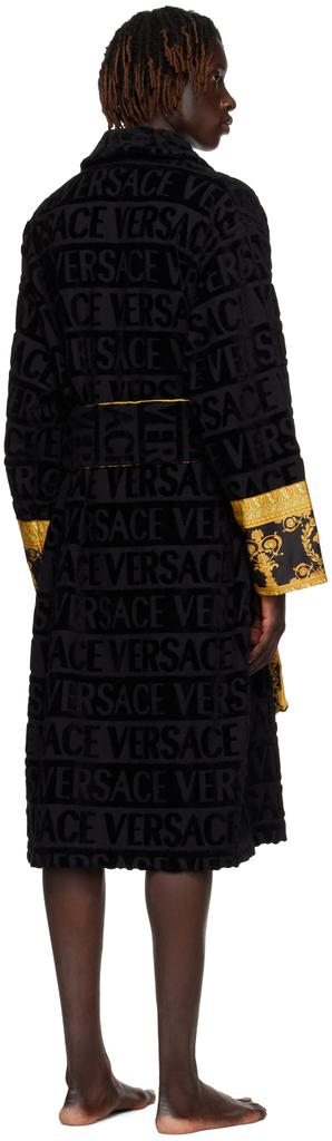 Versace Underwear Black 'I Heart Baroque' Robe