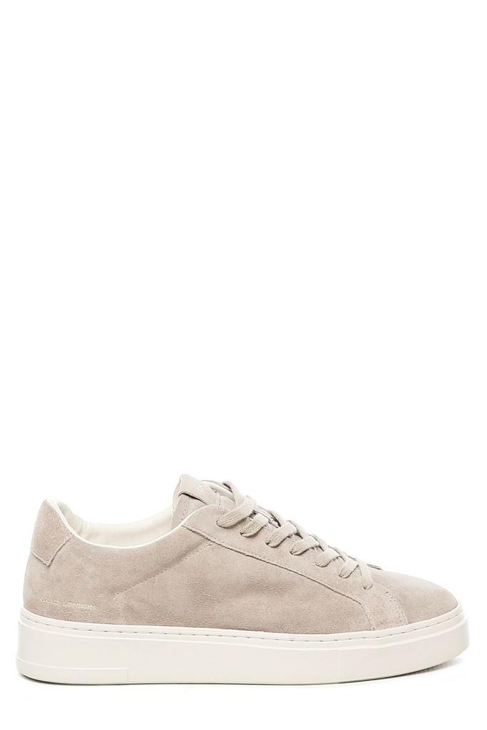 Fendi LIGHT GREY LEATHER DOMINO SNEAKERS - Casual Shoes