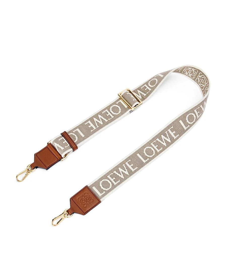 Loewe Leather and Canvas Logo Bag Strap 1