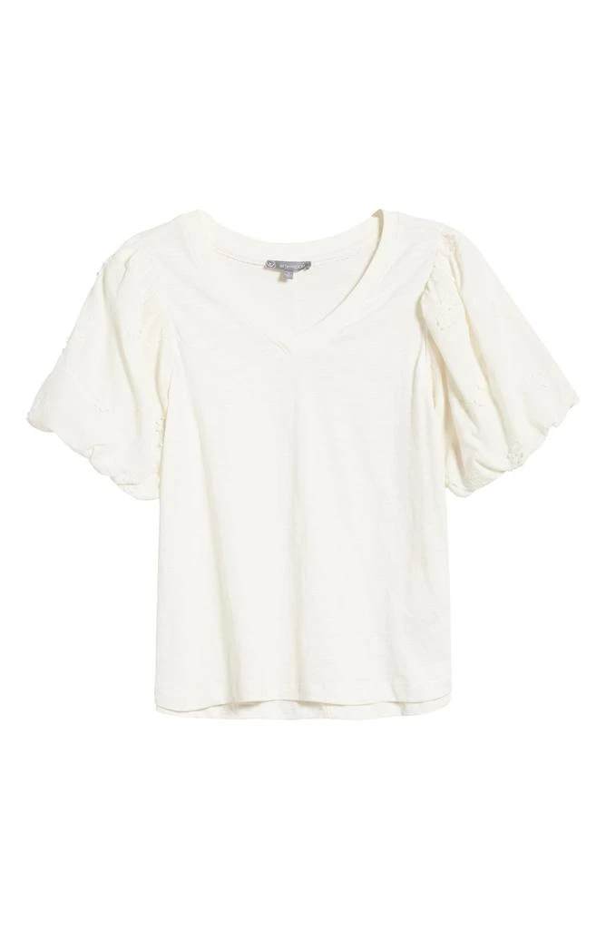 Wit & Wisdom Embroidered Puff Sleeve V-Neck Top 5
