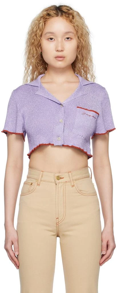 Jacquemus Purple Le Raphia 'Le Haut Brilho' Polo 1