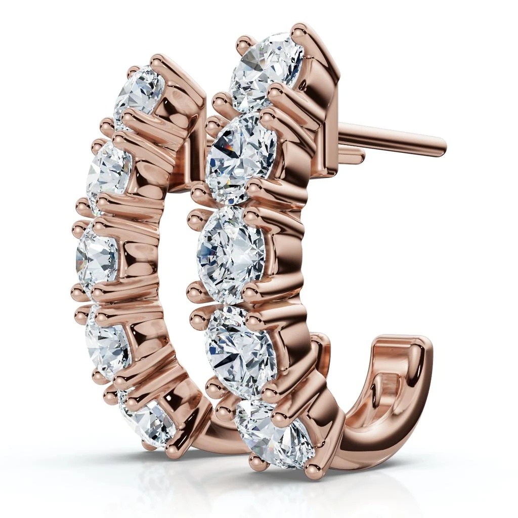 Pompeii3 1Ct Diamond Hoops Women's Earrings 10k Gold Lab Grown EF/VS 1