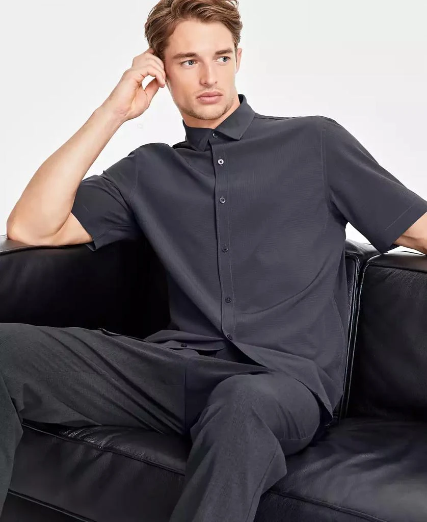 Alfani Men's Breathable Short-Sleeve Button-Down Shirt, Created for Macy's 4