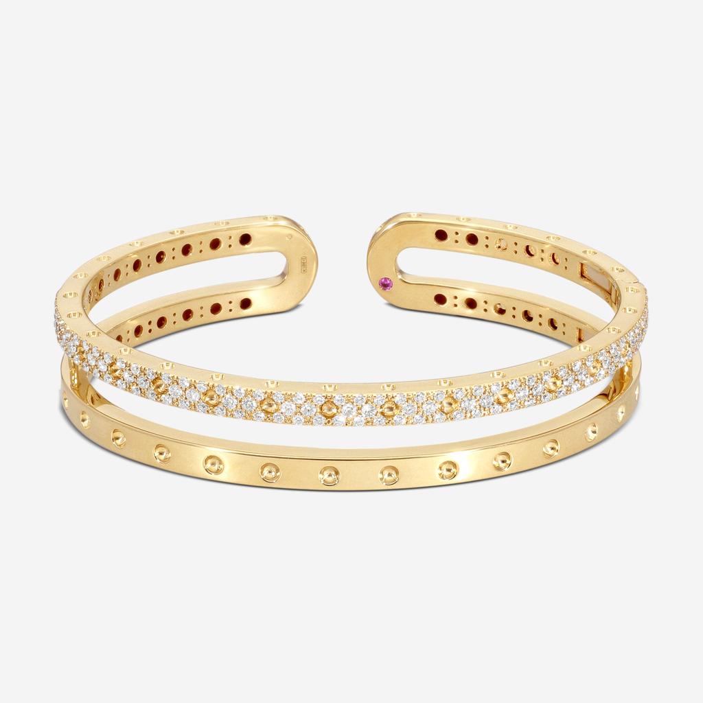 Roberto Coin Roberto Coin Pois Moi 18K Yellow Gold Diamond Bangle Bracelet 7771692AYBAX