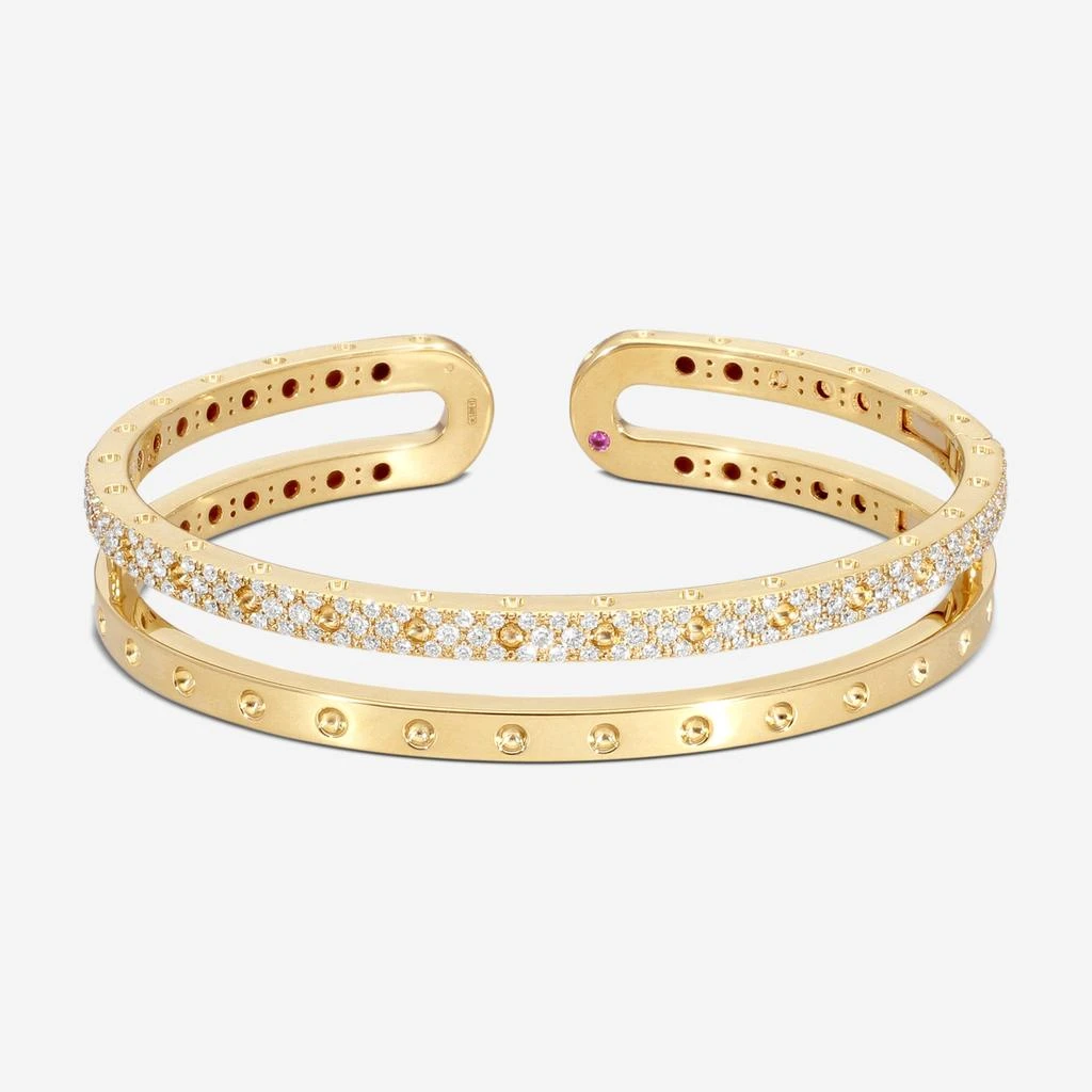 Roberto Coin Roberto Coin Pois Moi 18K Yellow Gold Diamond Bangle Bracelet 7771692AYBAX 1