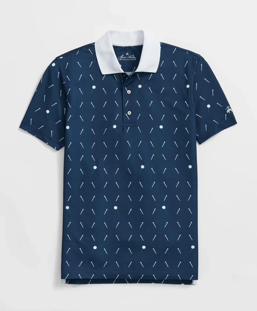 Brooks Brothers Performance Series Golf Print Polo Shirt 1