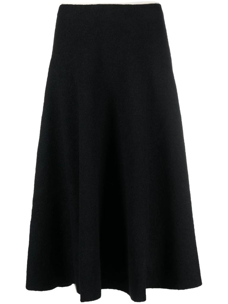 ROCHAS knitted midi skirt - women -  -  - Black