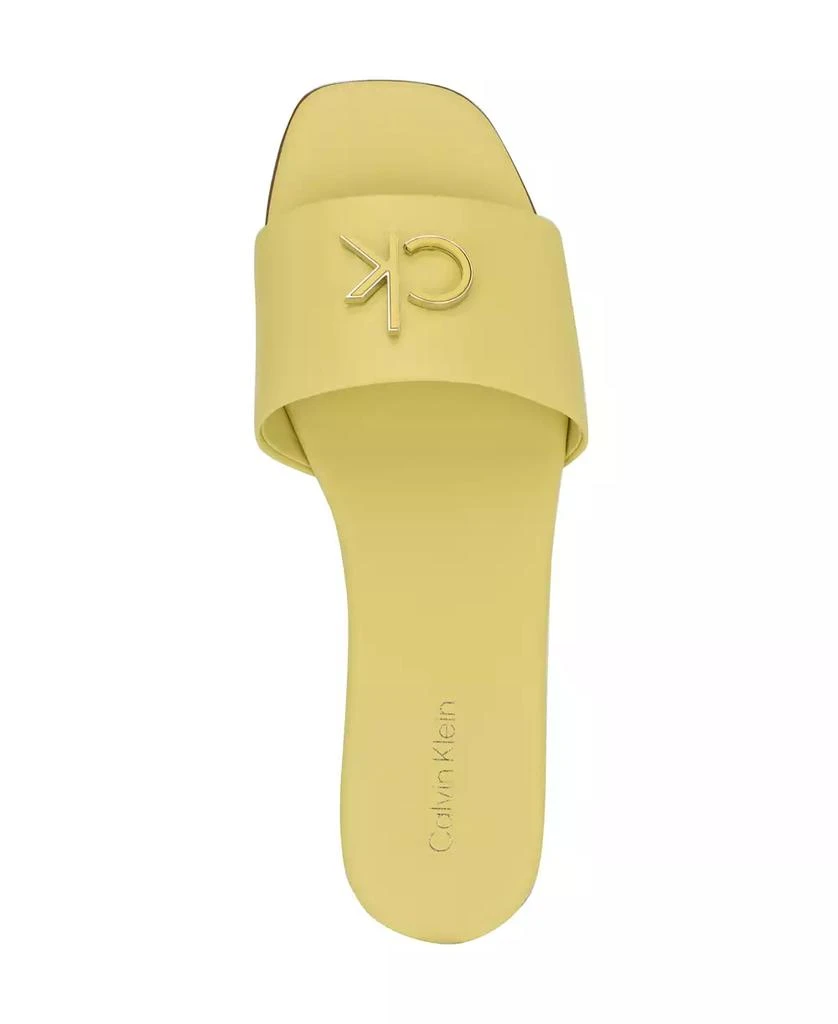 Calvin Klein Women's Yancie Logo Flat Slide Sandals 4