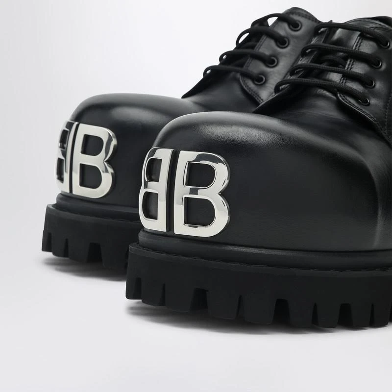 Balenciaga Black leather Derby Stomper shoe 5