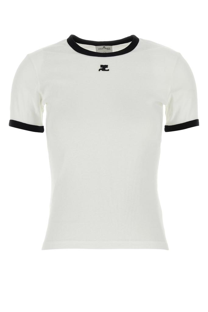 courreges White cotton t-shirt