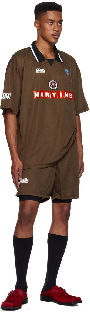 Martine Rose Brown Double Football Shorts 4
