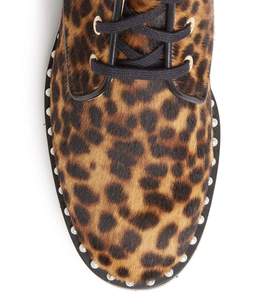 Stuart Weitzman Stuart Weitzman Allie Leopard Printed Lace-Up Boots 5
