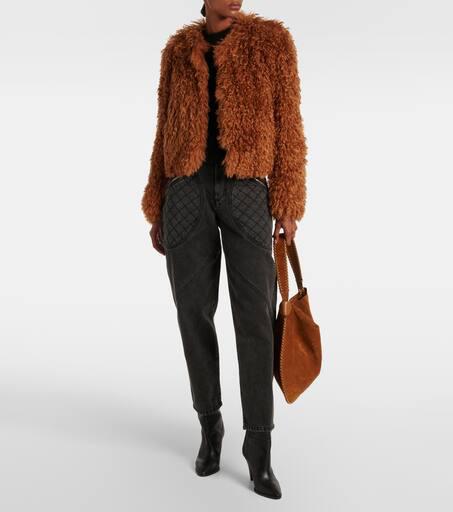 Isabel Marant Faustine cropped faux-shearling jacket