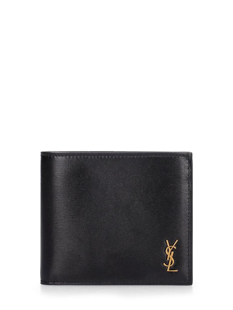 SAINT LAURENT Monogram Leather Wallet W/ Coin Purse