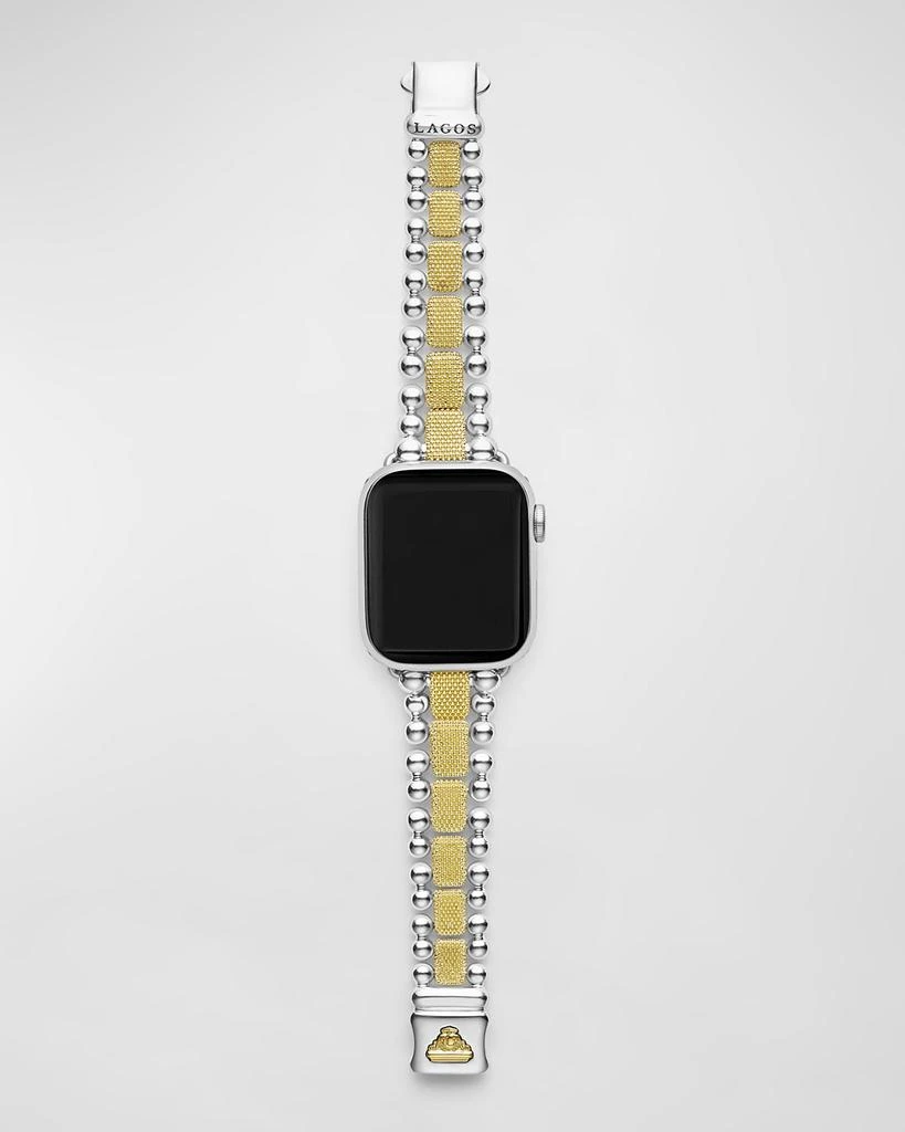 LAGOS Smart Caviar Lux Two Tone 38mm Apple Watch Bracelet