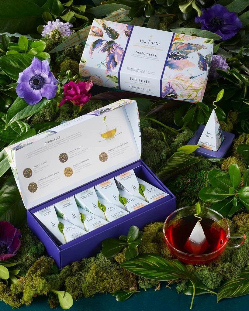 Tea Forte x The New York Botanical Garden Demoiselle Petite Presentation Box, 10 Count 4