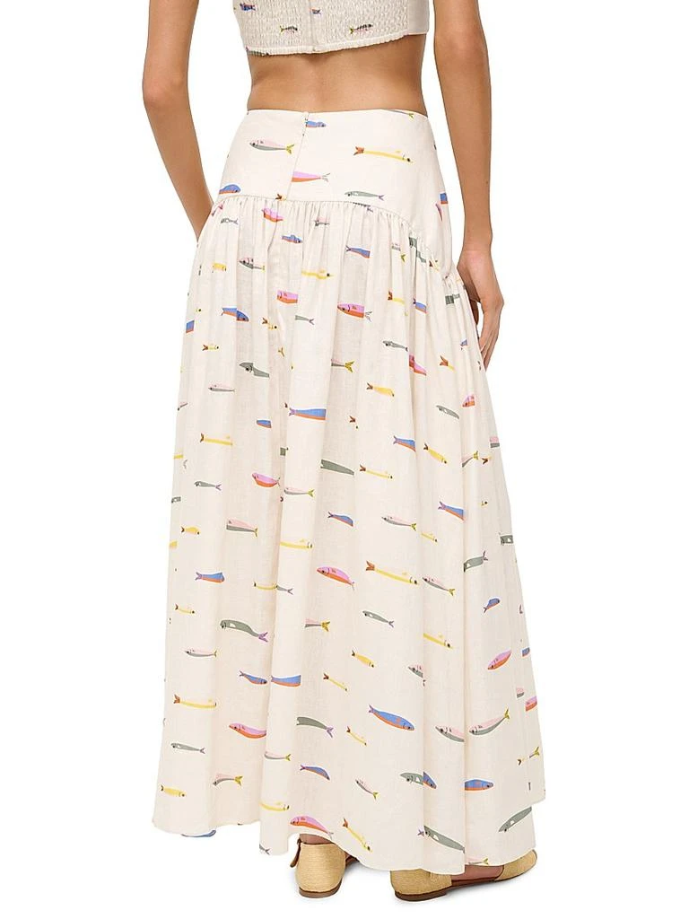 Staud Procida Fish-Print Linen Maxi Skirt - Dresses & Skirts - Free  Shipping - BeyondStyle