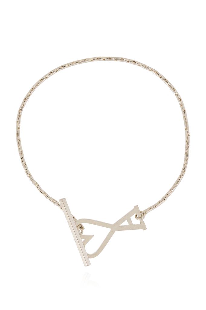 AMI AMI Paris Ami de Coeur Logo Plaque Chained Bracelet