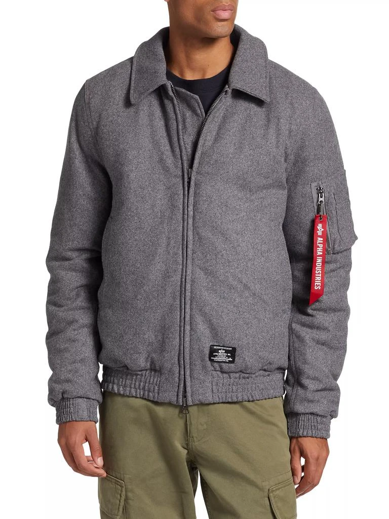 Alpha Industries Harrington Wool Flight Jacket 3