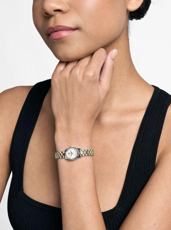 Michael Kors Micro Lexington Pavé Two-Tone Watch 4