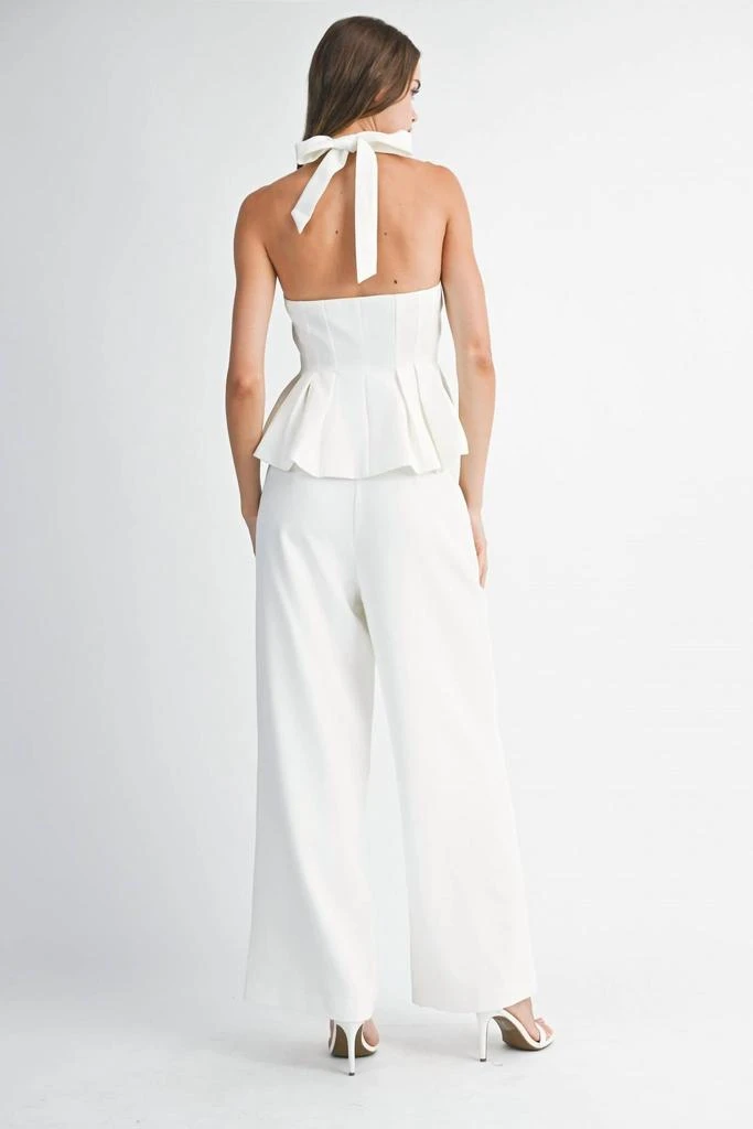 MABLE Mable - Solid Halter Top And Long Pants Set 3