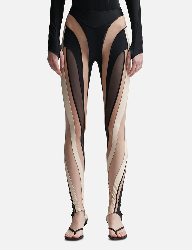 【関税込み】MUGLER Mesh insert leggings Mugler Mesh Insert Leggings | Balardi