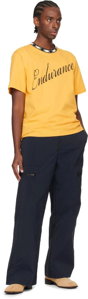 WALES BONNER Yellow 'Endurance' T-Shirt 4