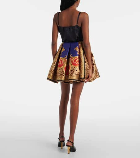 Versace Lace-trimmed silk-blend satin bodysuit 3