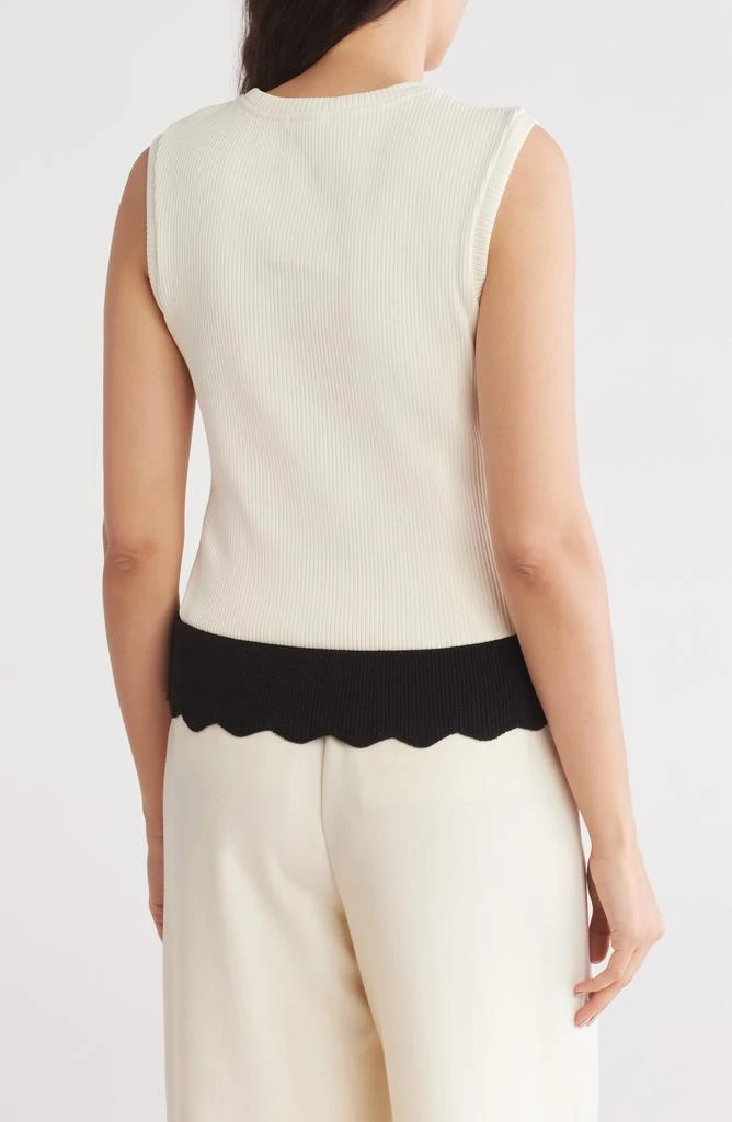 INDUSTRY REPUBLIC CLOTHING Sleeveless Scallop Hem Sweater Top 2