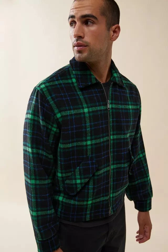 Urban Outfitters UO Plaid Brushed Zip Jacket 3