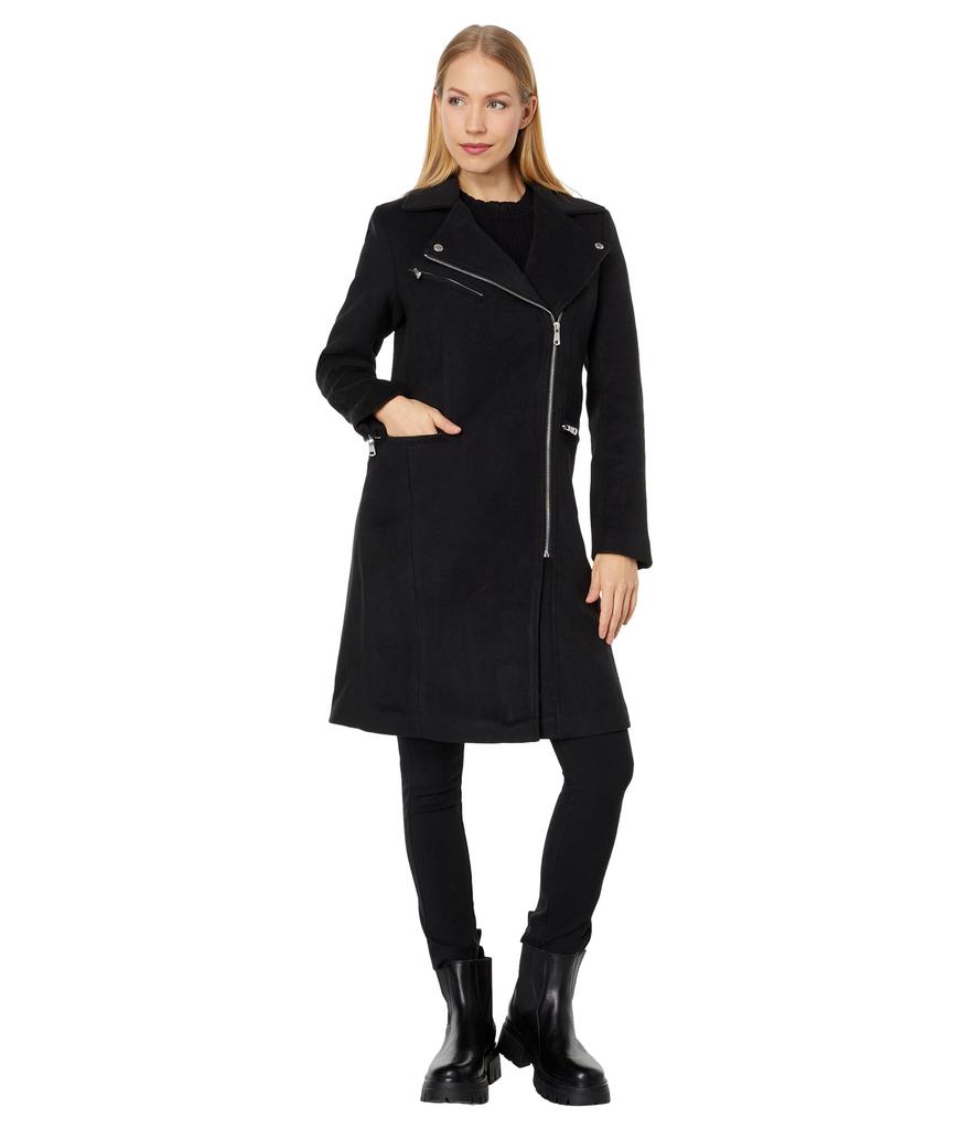 Avec Les Filles Wool Blend Moto Coat