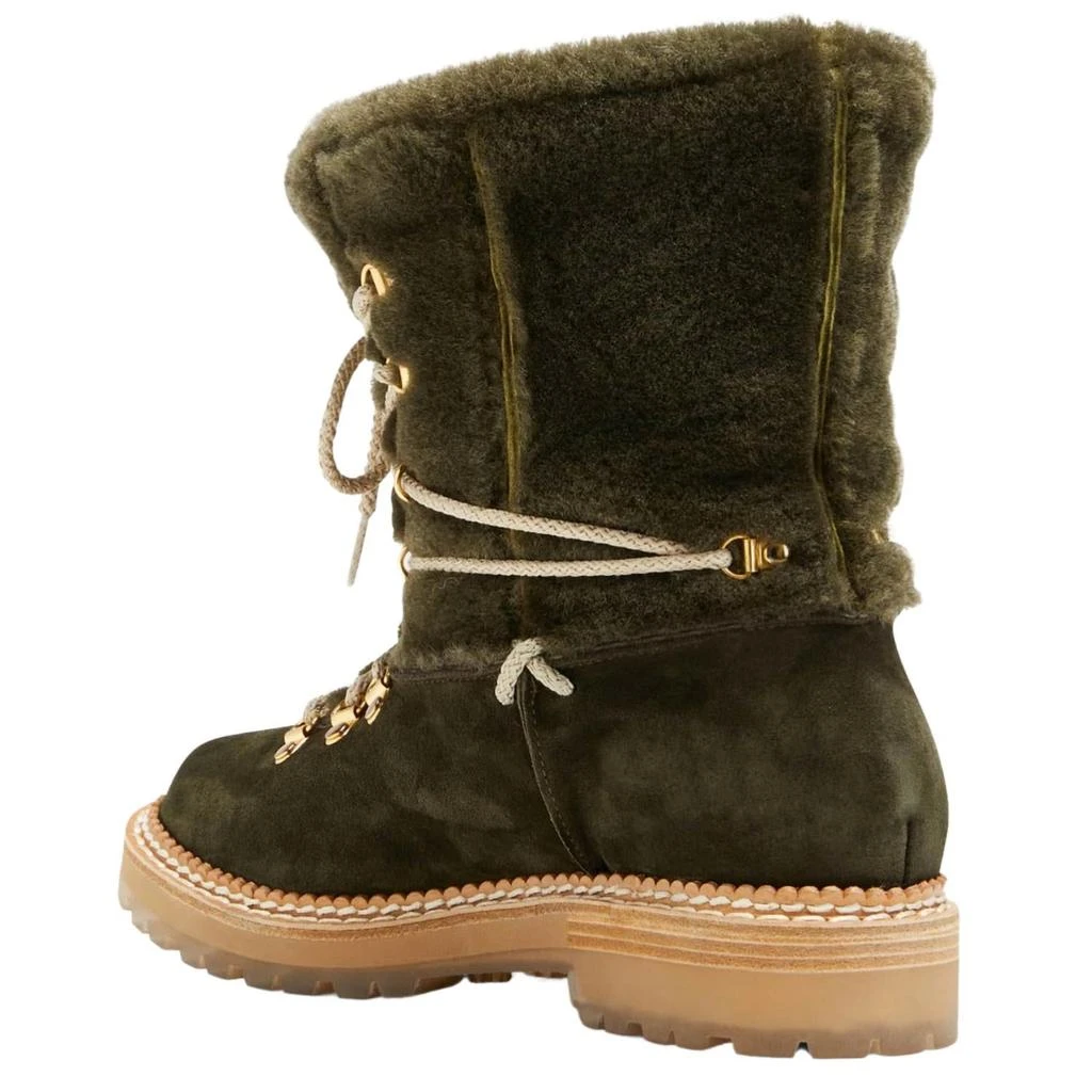 Montelliana Giada Shearling Lined Boots In Military 3