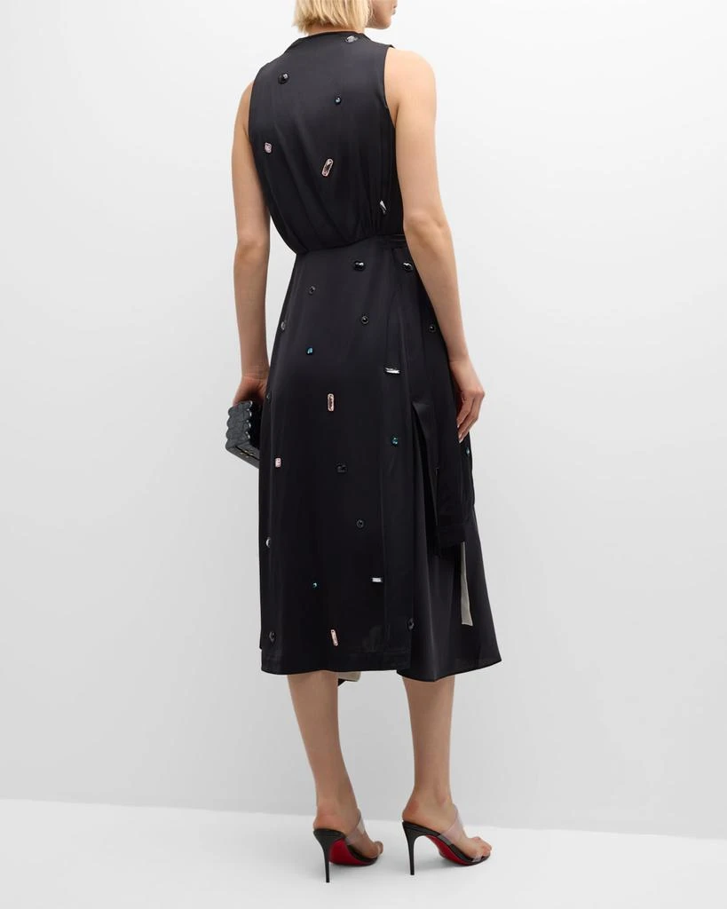 3.1 Phillip Lim Sleeveless Draped Midi Dress with Gem Embellishment 6