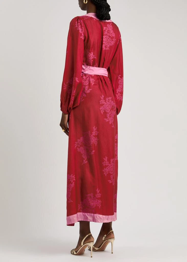 Hannah Artwear Luna floral-print silk midi wrap dress 3