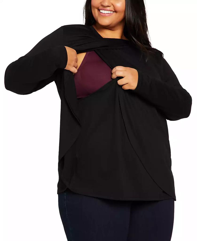 Motherhood Maternity Plus Size Crewneck Nursing T-Shirt