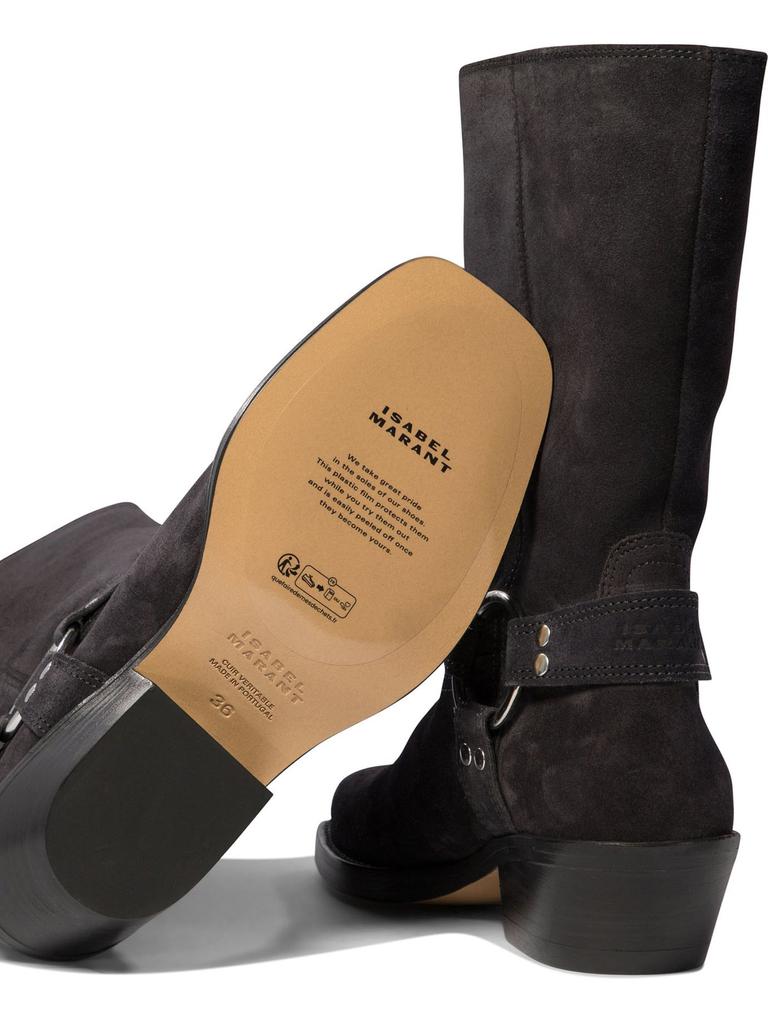 【関税込み】ISABEL MARANT ANTYA' ANKLE BOOTS Isabel Marant Antya 50 Suede Ankle Boots Black Isabel Marant