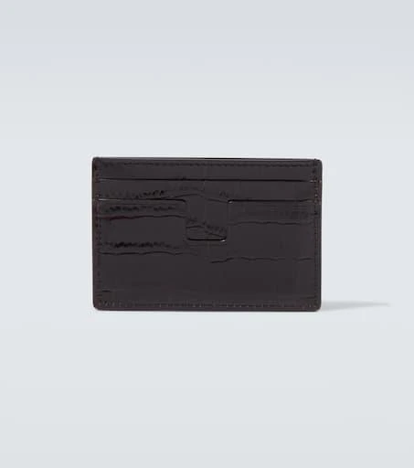 Tom Ford Croc-effect patent leather card holder 2