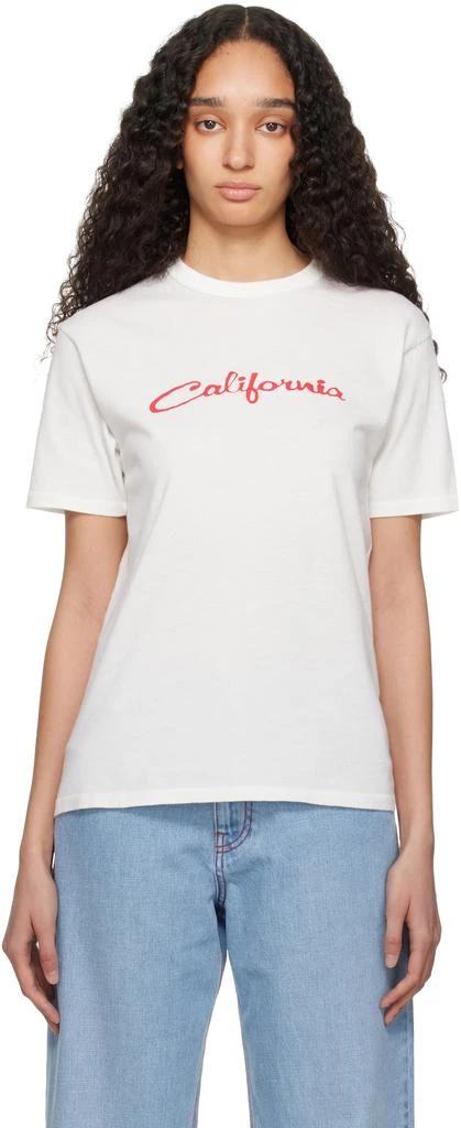 ERL White 'California' Signature T-Shirt 1
