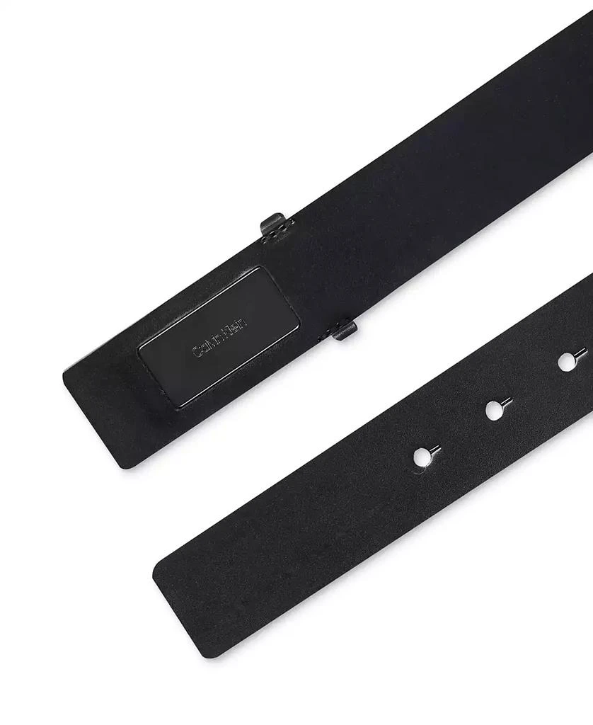 Calvin Klein Men's Ultra-Modern Inlaid Plaque-Buckle Logo Belt 5
