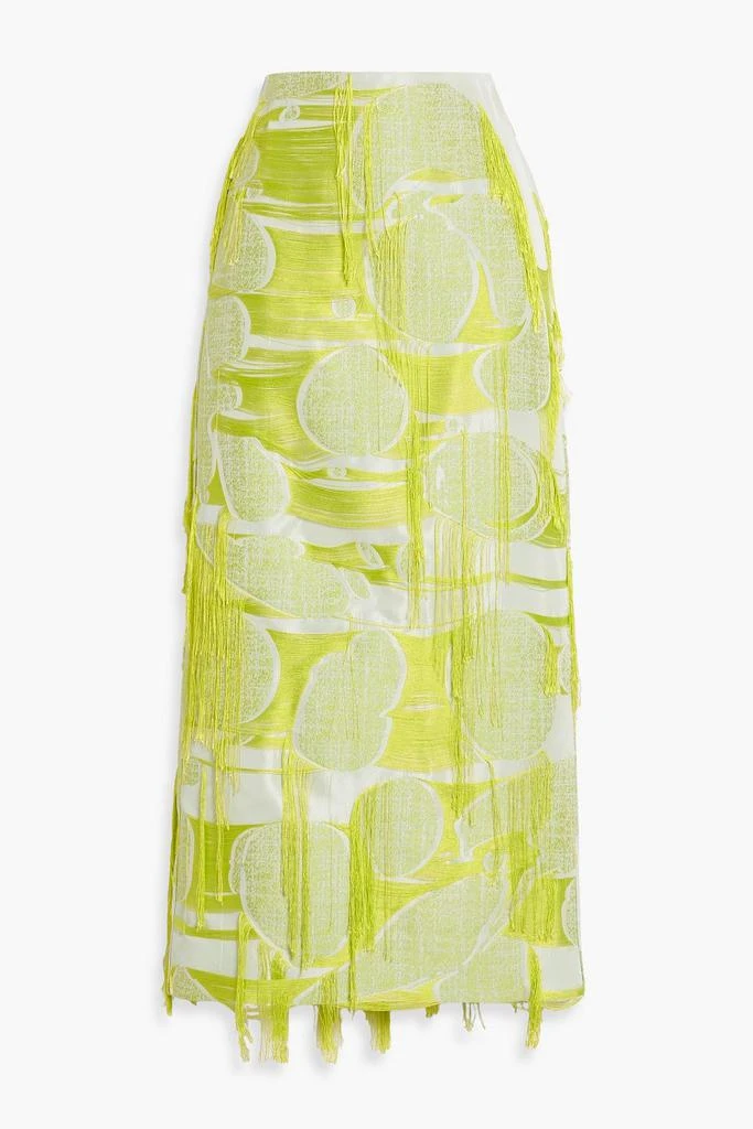 ROKSANDA Idya fringed jacquard midi skirt 1