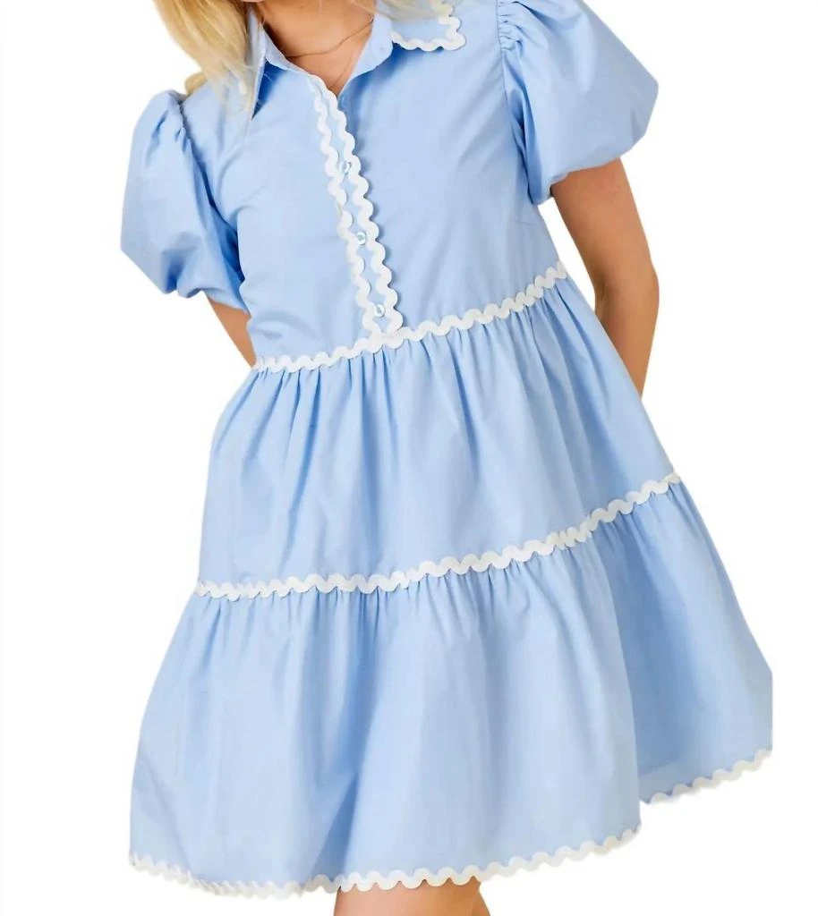 Main Strip Main Strip - Ric Rac Trimmed Solid Dress 1