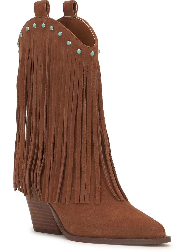 Jessica Simpson Womens Leather Fringe Cowboy, Western Boots 1