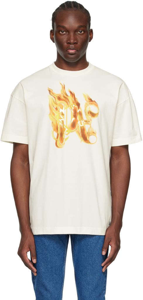 Palm Angels Off White Burning Monogram T Shirt S T Shirts Free Shipping BeyondStyle