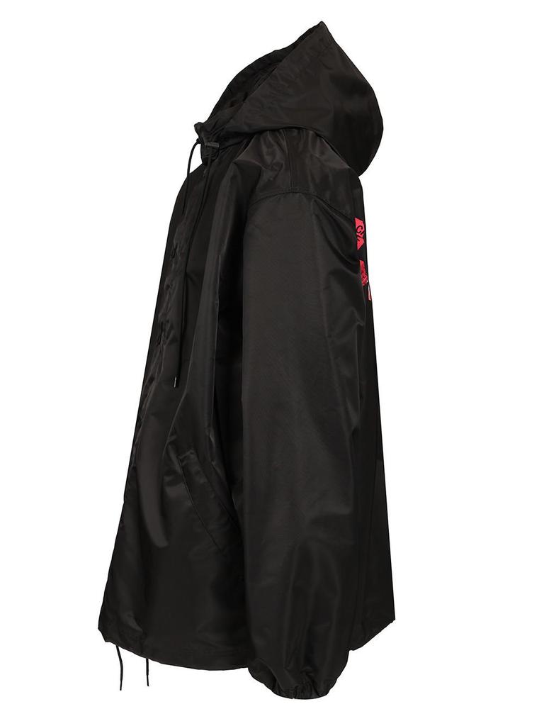 Shop Balenciaga Logo-Tape Windbreaker Jacket on Sale at