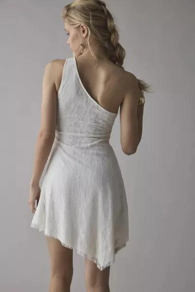 Urban Outfitters UO Michelle Lace Asymmetrical One-Shoulder Mini Dress 3