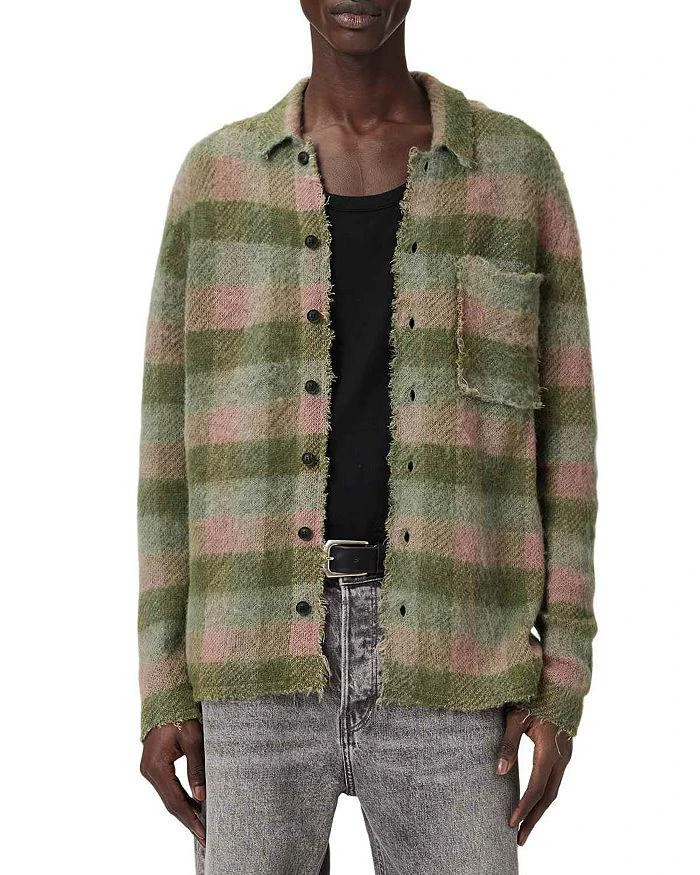 ALL SAINTS Adler Plaid Cardigan